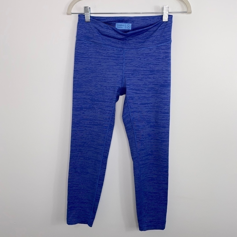 Outdoor Voices Tech Sweat 7/8 Leggings Pants Blue Women’s Sz M Medium